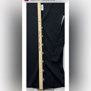 Free People Midi Dress Navy Blue Knit Button Up Ribbed XS